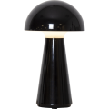 Przenośna lampa stołowa LED MUSHROOM w czarnym kolorze, akumulatorowe oświetlenie do domu, ogrodu i na taras.