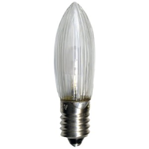 Zestaw 7x żarówka LED do świecznika adwentowego E10 0,2W 10-55V AC 2100K Biała ciepła