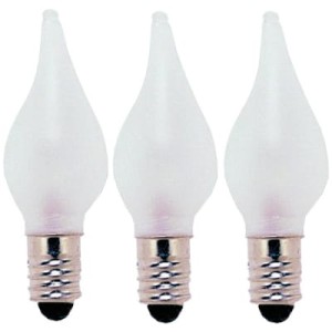 Zestaw 3x żarówka do świecznika adwentowego E10 3W 55V AC