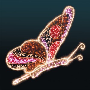 Iluminacja świetlna LED Motyl 2D 1,15m wysokości AM-123411