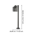 Lampa ogrodowa SELINUS o smukłej konstrukcji z kloszem zawieszonym przy górnej części słupka.