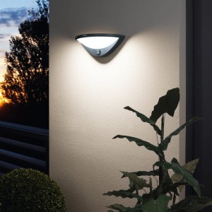Kinkiet ogrodowy LED z czujnikiem BELCREDA Biała Ciepła 3000k IP44