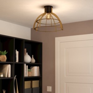 Lampa sufitowa STILLINGTON metalowa czarny złoty E27