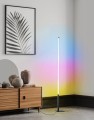 Podłogowa lampa LED PICACHA 13,5 W z wielokolorowym oświetleniem RGB, smukłym profilem i możliwością sterowania pilotem.