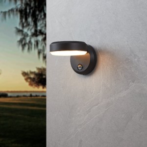 Kinkiet ogrodowy LED z czujnikiem FORNACI Biała Ciepła 3000k IP44