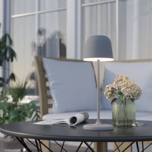 Lampa stołowa ogrodowa LED MANNERA akumulatorowa szary 3000k IP54