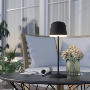 Lampa stołowa ogrodowa LED MANNERA akumulatorowa czarny 3000k IP54
