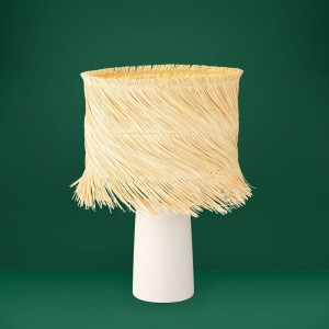 Lampa stołowa PAISANO rattan ceramika naturalny beżowy E27