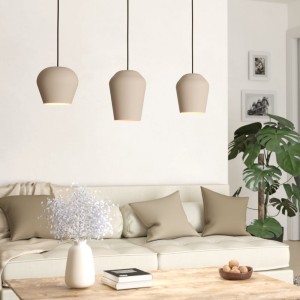 Lampa wisząca CAMBAITO metalowe piaskowy E27