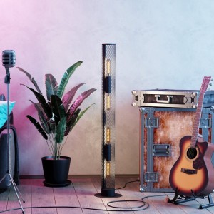 Lampa podłogowa REDCLIFFE metalowa czarny E27