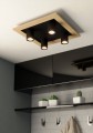 W nowoczesnej kuchni lampa sufitowa LED VALCASOTTO 1 z czterema punktami świetlnymi emituje ciepłe białe światło 3000K.