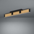 Lampa sufitowa LED CAMINARRO 27W o podłużnej formie, zamontowana na suficie i emitująca ciepłe białe światło 3000K.