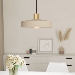 Lampa wisząca VALDIOLA metalowa piaskowy szczotkowany mosiądz E27