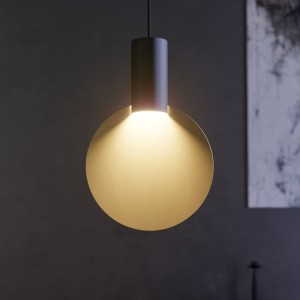 Lampa wisząca SARONA metalowa czarny złoty E27