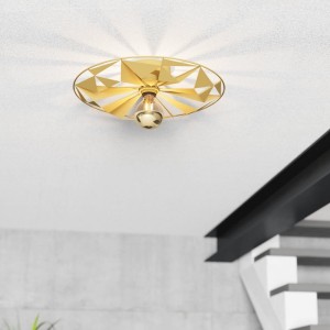 Lampa sufitowa CASTANUELO metalowa złoty E27