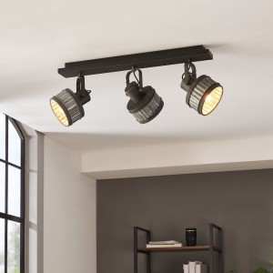 Reflektor 3-punktowy TURROCK metalowa zielony-patyna czarny E27