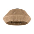 Lampa sufitowa ALDERNEY z kloszem wykonanym z naturalnej nici tekstylnej, o szerokiej, lekko spłaszczonej i ażurowej formie.