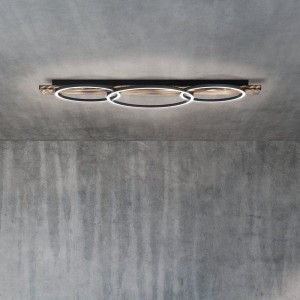 Lampa sufitowa Led BOYAL 3x 12W Biała ciepła 3000k drewno