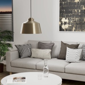Lampa wisząca SOUTHERY metalowa kremowo-złoty szczotkowany E27