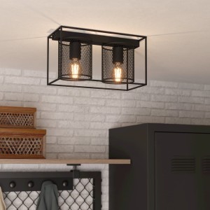 Lampa sufitowa CATTERICK metalowa czarny E27