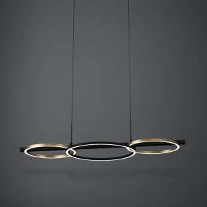 Lampa wisząca Led LANACERA metalowa 2x 12,5W i 1x 15,5W Biała ciepła 3000k