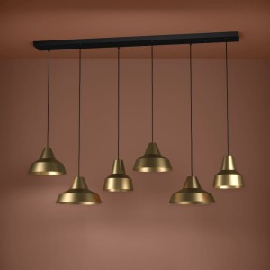 Lampa wisząca SAVARNA metalowe złoty czarny E27