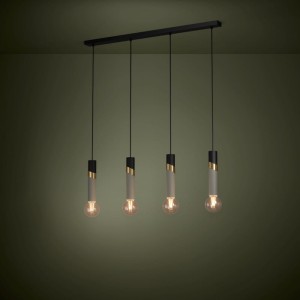 Lampa wisząca CEDRAL czarny mosiądz szczotkowany E27