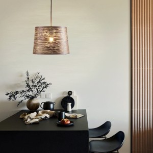 Lampa wisząca SEGEZIA metalowa mokka złoty E27