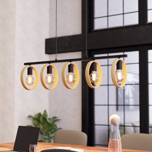 Lampa wisząca IPSDEN drewniane brązowy E27