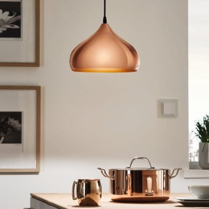 Lampa wisząca HAPTON metalowa miedziany E27