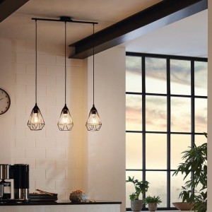 Lampa wisząca TARBES metalowe czarny E27