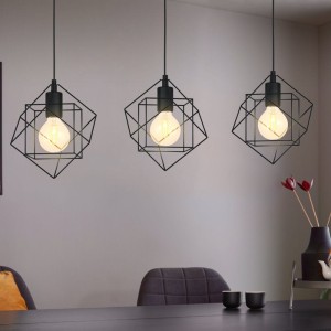 Lampa wisząca STRAITON metalowe czarny E27