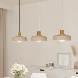 Lampa wisząca VALDIOLA metalowe piaskowy szczotkowany mosiądz E27