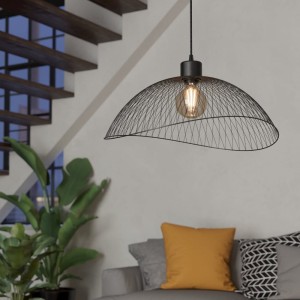 Lampa wisząca POMPEYA metalowa czarny E27