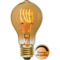 Żarówka LED TA60 o mocy 2,5W z serii Decoled Amber przystosowana do współpracy ze ściemniaczem.