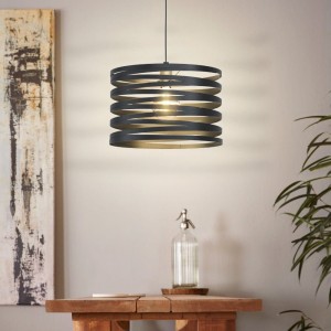Lampa wisząca CREMELLA metalowa czarny E27