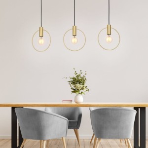 Lampa wisząca MANIZALES metalowe mosiądz szczotkowany E27