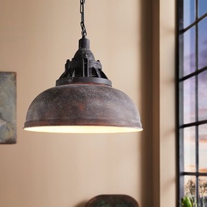 Lampa wisząca GRANTHAM 1 metalowa antyczny brązowy E27