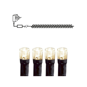 Lampki choinkowe LED bardzo gęste 384 diod 2,3m Białe Ciepłe CLUSTER