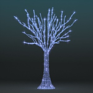 Dekoracja iluminacja wolnostojąca LED Drzewo 3D 4m wysokości AM-01DRGC