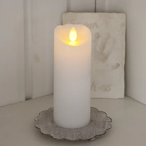 Świeca LED woskowa GLOW Biała 15cm na baterie