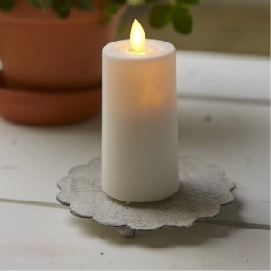 Świeca LED M-TWINKLE Biała 11,5cm ruchomy płomyk 500h IP44 na baterie