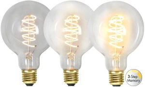 Żarówka LED CLEAR SPIRAL E27 G95 4W 2100k 3-stopnie mocy