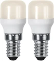 Zestaw 2x żarówka LED E14 ST26 mleczna, kompaktowa forma z matowym kloszem, ciepłe światło, dekoracyjne źródło światła do lamp.