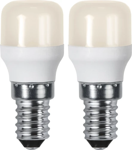 Zestaw 2x żarówka LED E14 ST26 mleczna, kompaktowa forma z matowym kloszem, ciepłe światło, dekoracyjne źródło światła do lamp.