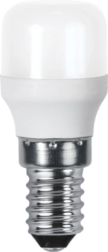 Żarówka LED E14 ST26 mleczna, kompaktowa forma z matowym kloszem, równomierne rozproszenie światła, idealna do lampek nocnych i dekoracyjnych.