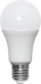 Żarówka LED E27 z mlecznym kloszem, klasyczna forma, widok produktu na białym tle.