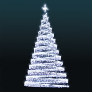 Choinka stożek aluminiowy LED Spiralna Choinka 3D 11,8m wysokości AM-160032