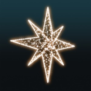 Iluminacja dekoracja elewacyjna LED Gwiazda 3D 80 cm AM-138025