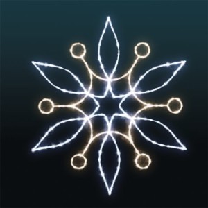 Iluminacja dekoracja LED Śnieżynka 2D 80 cm AM-138015